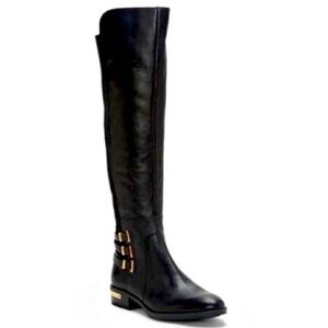 Vince Camuto VC-Printal Black Butter Calf Leather Boots Size 6.5 Women